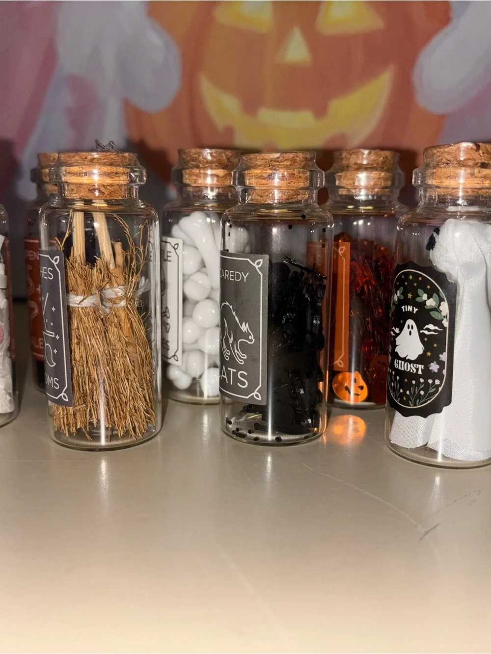 Target Bullseye Halloween Mini Glass Jars Set of 9